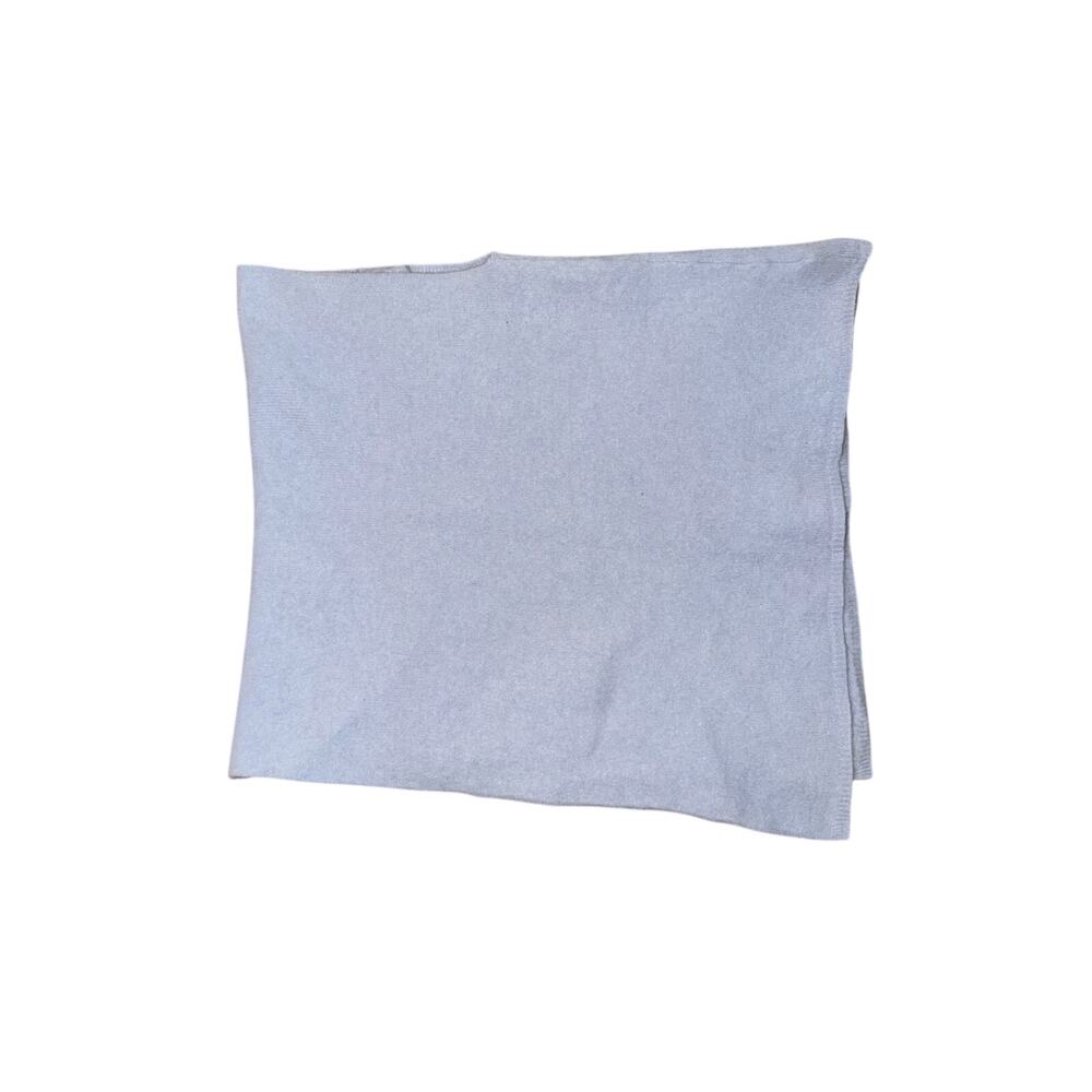 Pure collection 100% cashmere neck scarf one size ice blue layering piece poncho